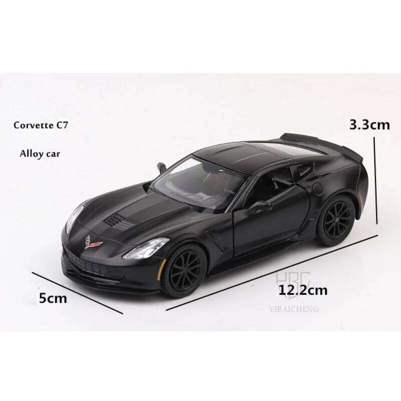 1/36 Scale Moeles Chevrolet Corvette C7 Alloy Diecast Model Toys For Boy Gifts Metal Car Models With Pull Back Vehicles Z260307