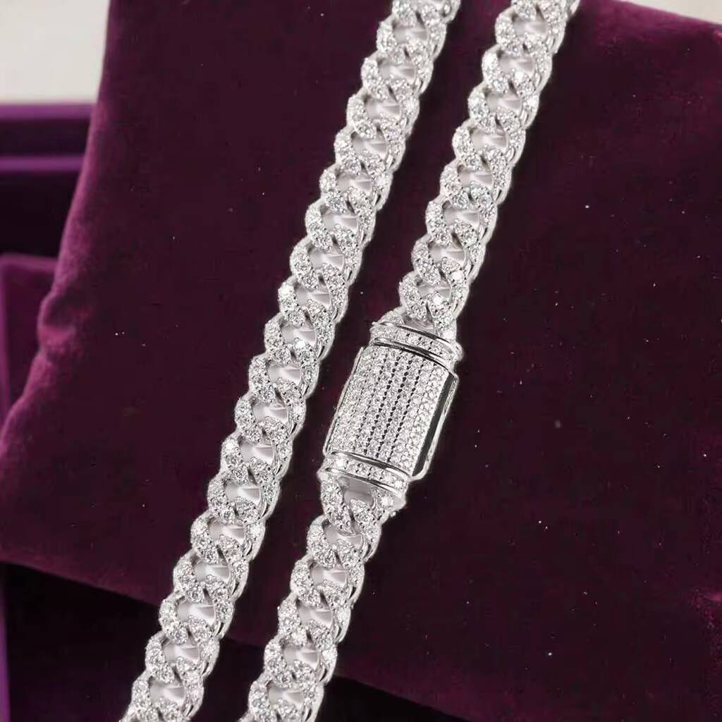 Iced Out 6mm Full Moissanite Cuban Bracelet 925 Sterling Silver Diamond Tester Approved Unisex Fashion Hip Hop Rapper Jewelry
