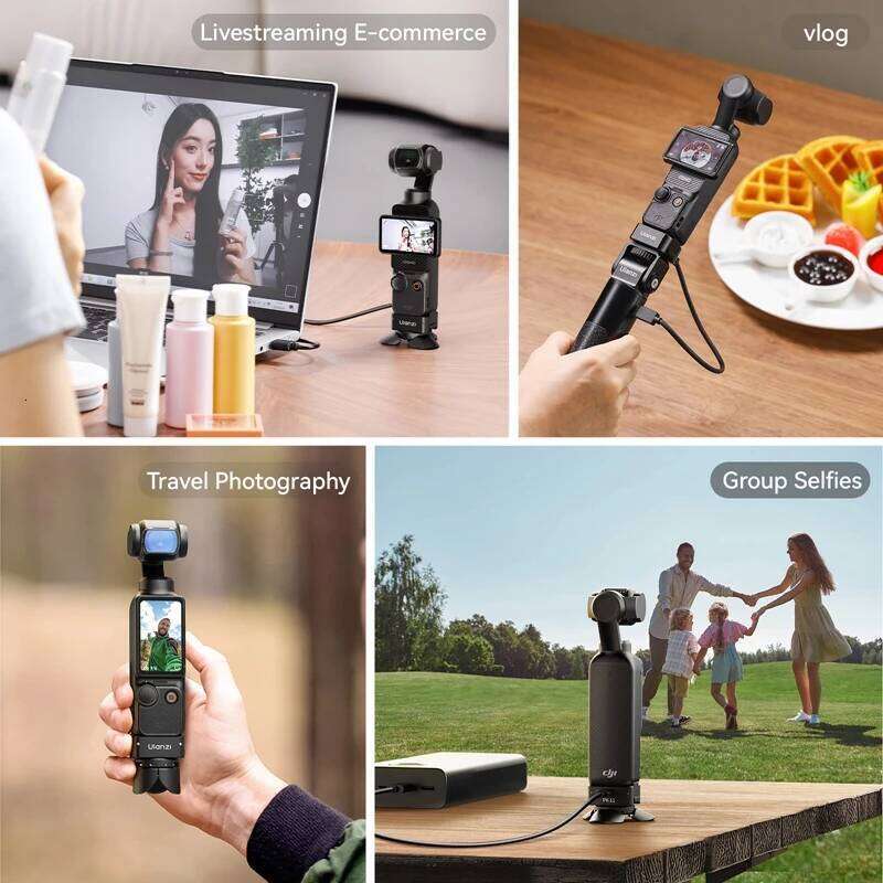 Ulanzi PK-08 Mini Tripod / PK-11 Arri Locating Base DJI Osmo Pocket 3 for Livestreaming Vlog Travel Photograph 26W0307