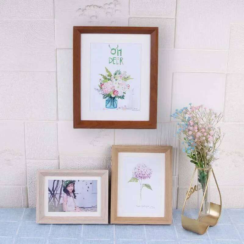 Nordic Wooden Photo Minimalist A3 A4 Frame Pictures for Wall Bedroom Living Room Ornament Christmas Gift Home Decor H260306