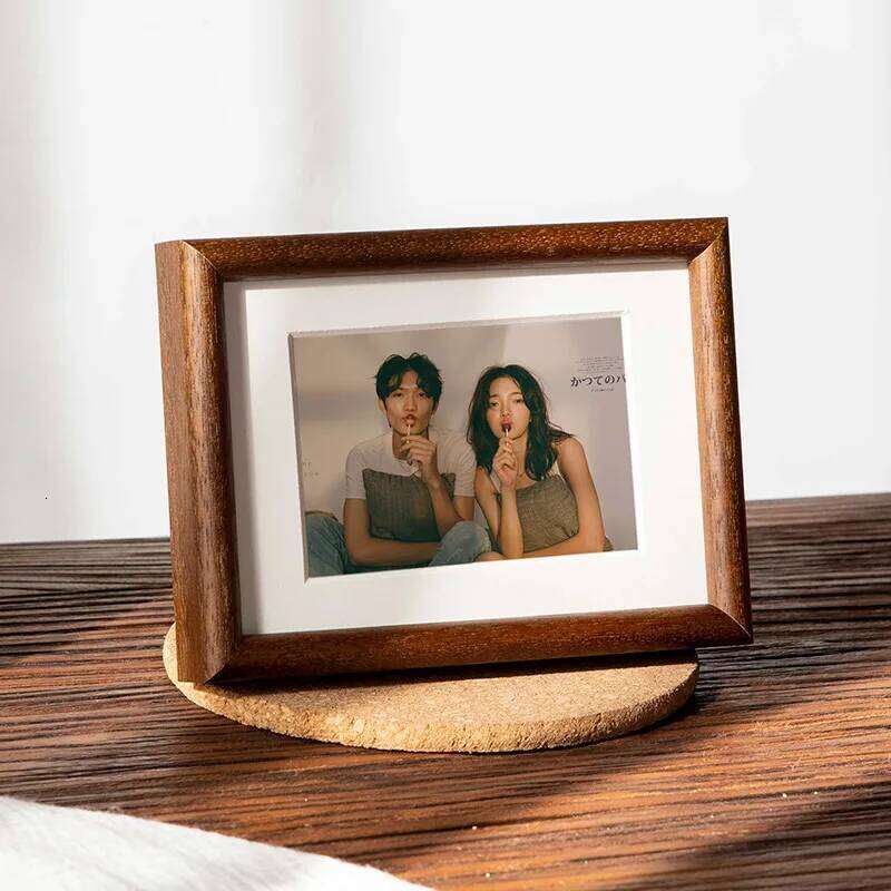 Black walnut solid wood frame table wash photos made of six 6 inches 7 couples wedding photo custom high-grade decoration H260306
