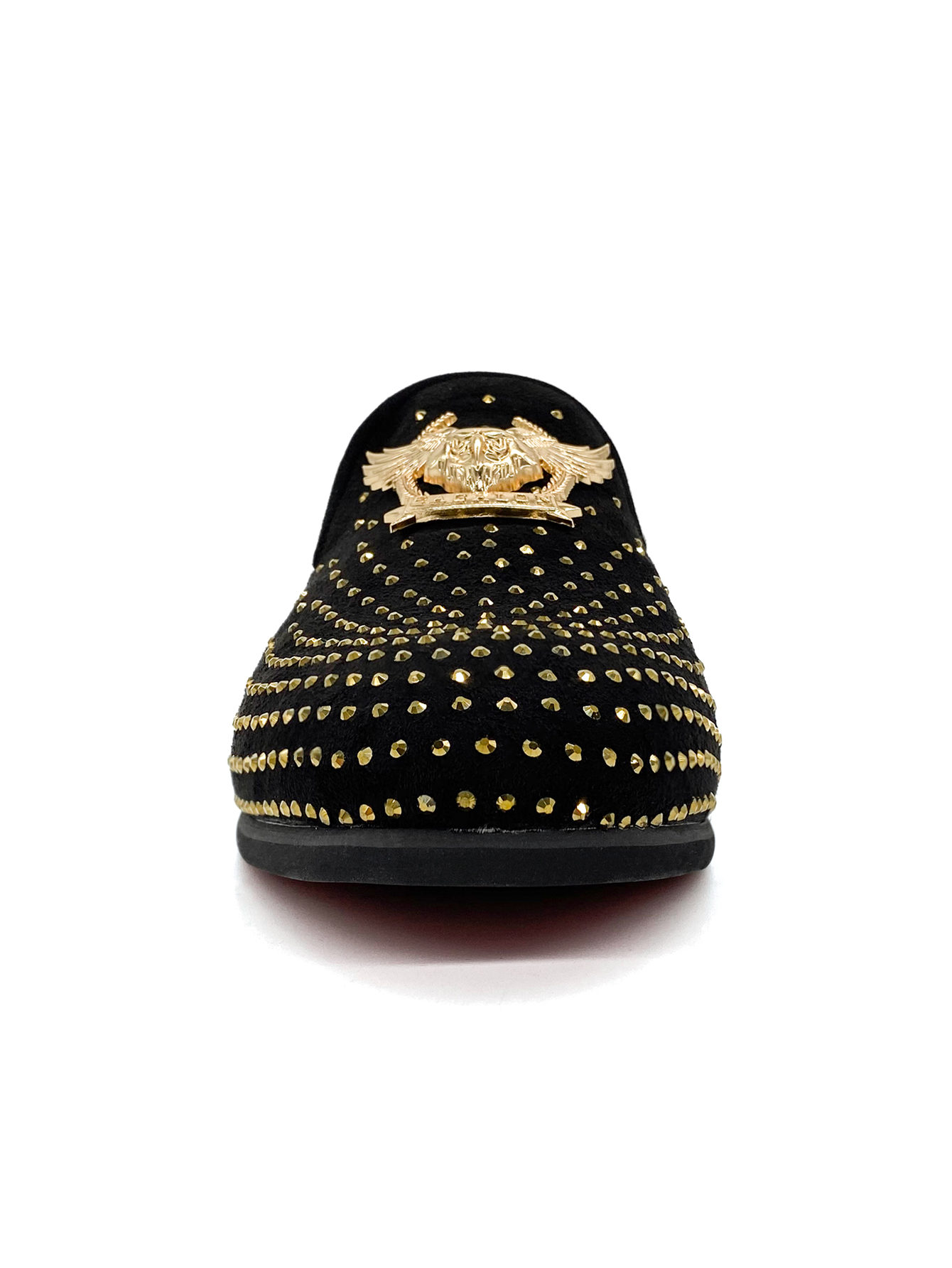 Rivet Designer dress shoes for men and women Luxury loafers suede leather casual loafers flats office black Sequined shoes with dust bag