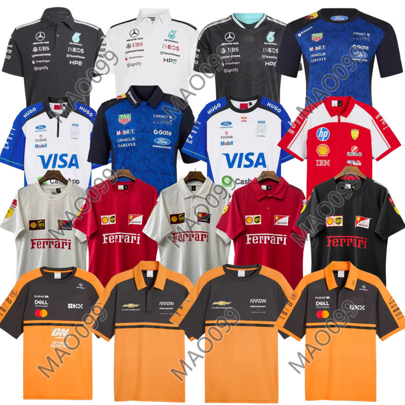 High quality Formula 1 T-shirt f1 2026 F1 t-shirt Mercedes Alonso Ferrari McLaren Racing Team T-shirts Fans Casual Breathable POLO Shirt Car Jersey Plus Size Shirt
