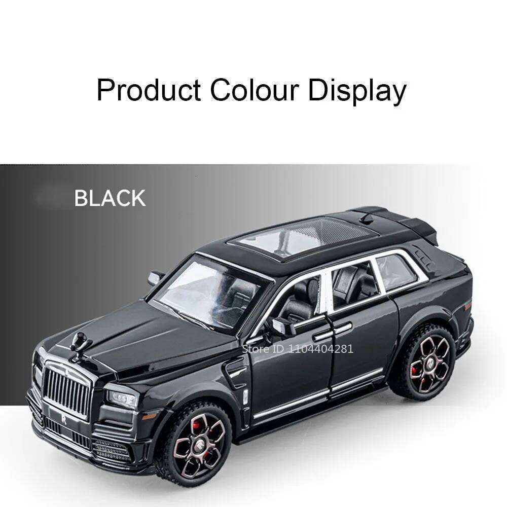 1:36 Rolls-Royce Cullinan 911 Alloy Miniature Model Diecast Toys Car Doors Opened Sound Light Pull Back Vehices Cars Decorations Z260307