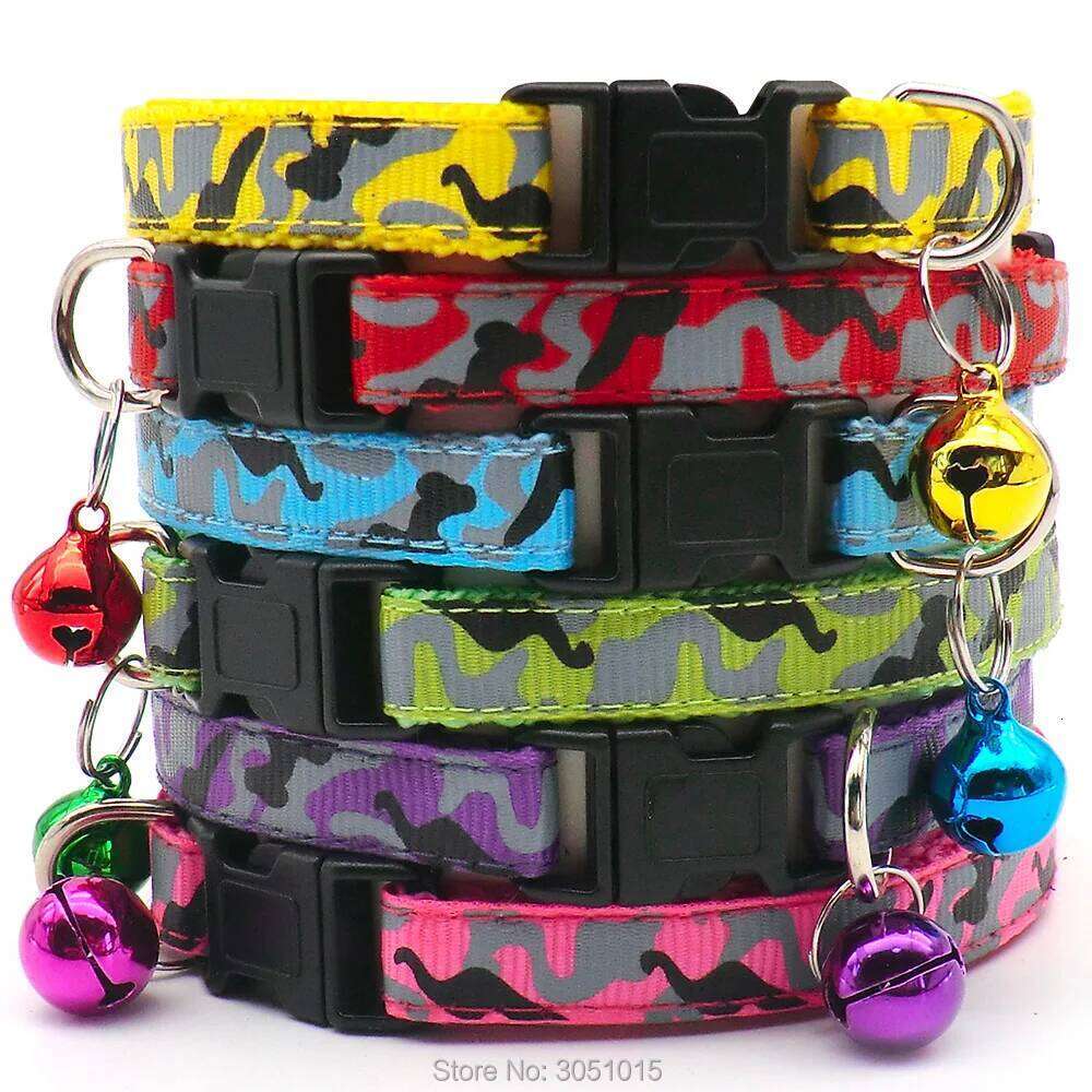 100Pcs Wholesale Colorful Collar Adjustable Pet Dog Necklace Durable Puppy Pug Bulldog Collars For Small Dogs Bamubi