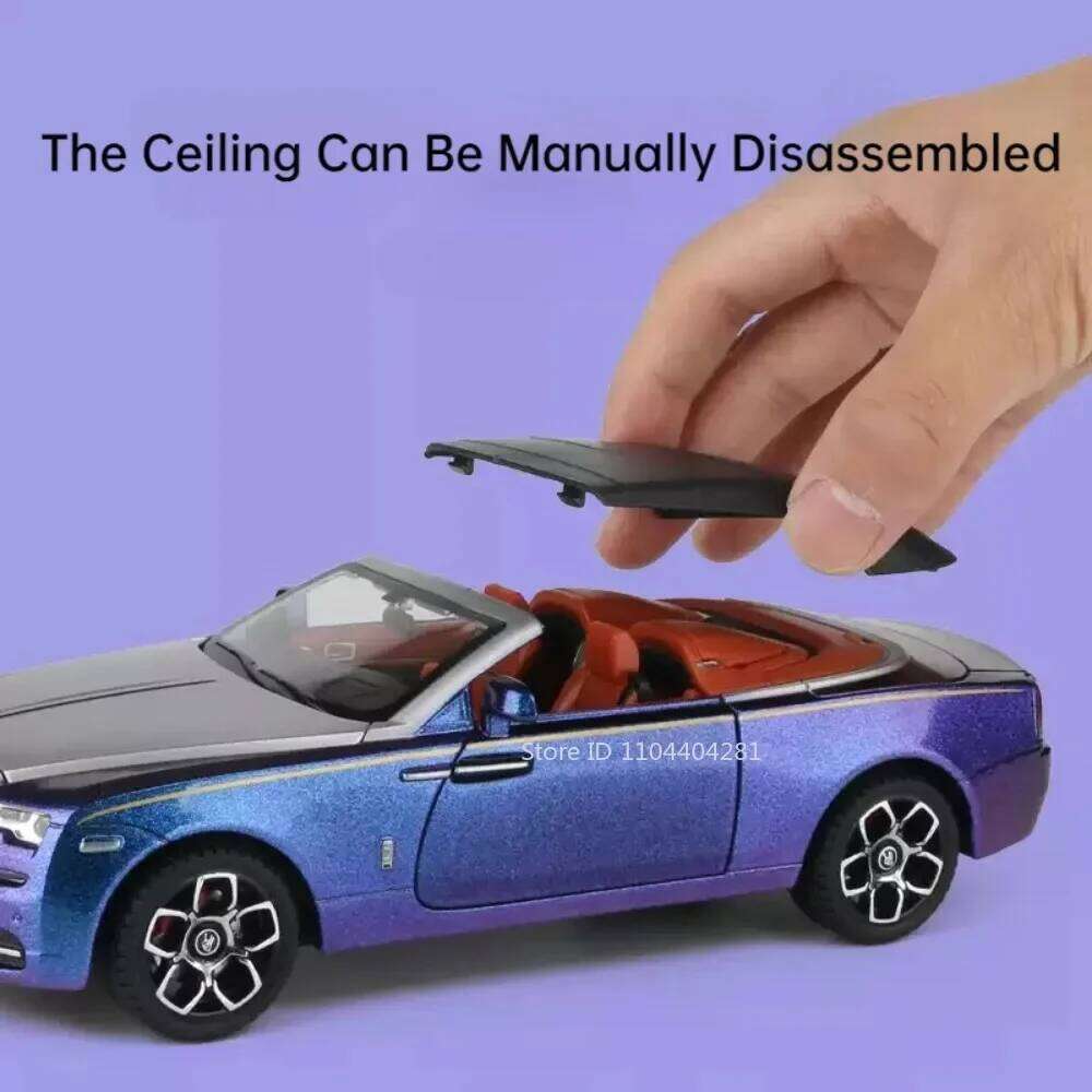 1:24 Rolls-Royce Dawn Spectre Car Toys Diecast Alloy Model Doors Opened Sound Light Pull Back Miniature Vehice Boy Birthday Gift Z260306