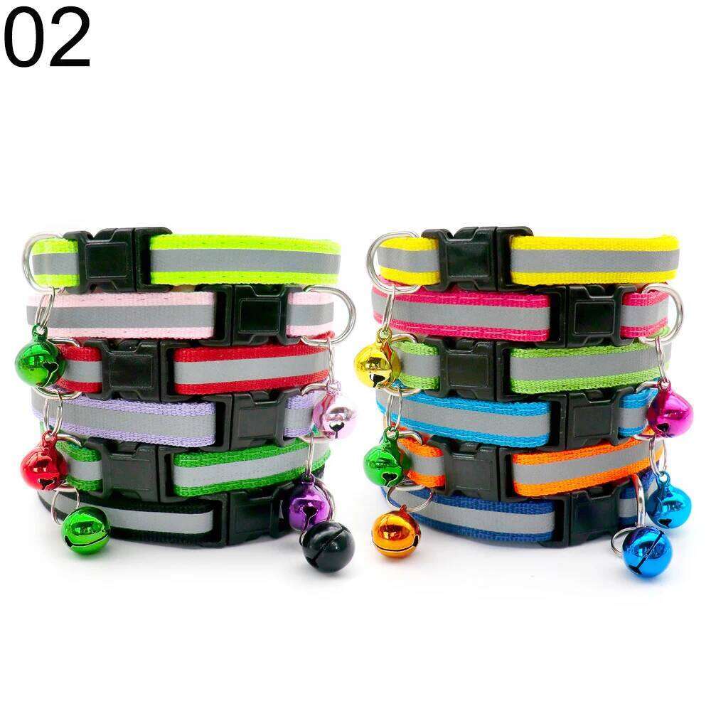 100Pcs Wholesale Colorful Collar Adjustable Pet Dog Necklace Durable Puppy Pug Bulldog Collars For Small Dogs Bamubi
