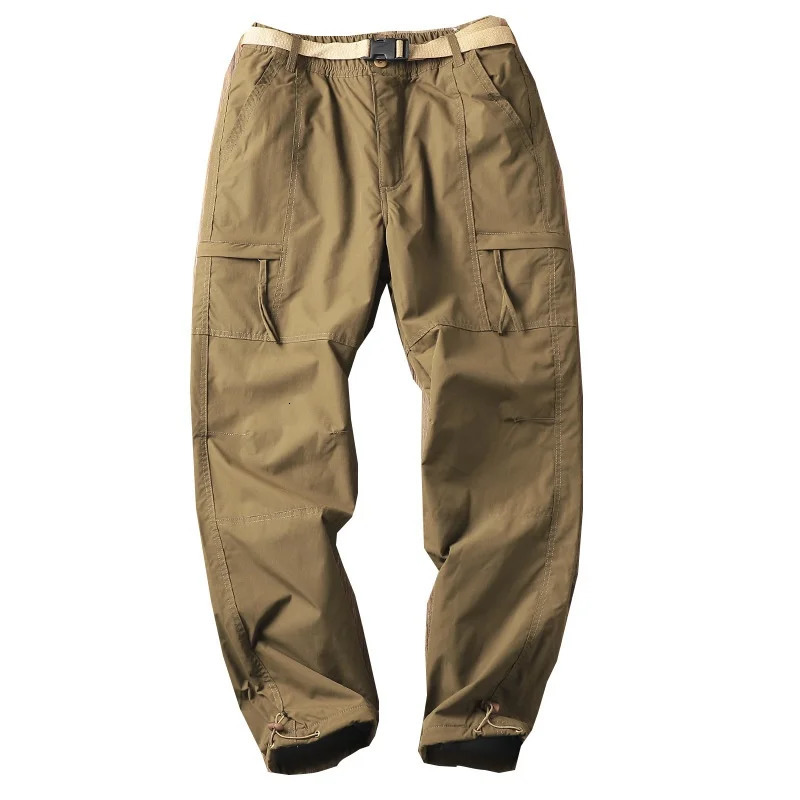Outdoor Workwear Pants Mens Loose Fce Lined Thi Soft ell Hiking Pants Windproof Waterproof Polyester Fiber Straight Leg 260304
