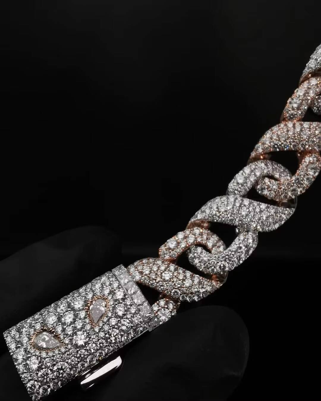 925 Silver Luxury Cuban Bracelet for Men 14mm Mosaic Setting Moissanite Iced Out Hip Hop Style Customizable Gift Jewelry