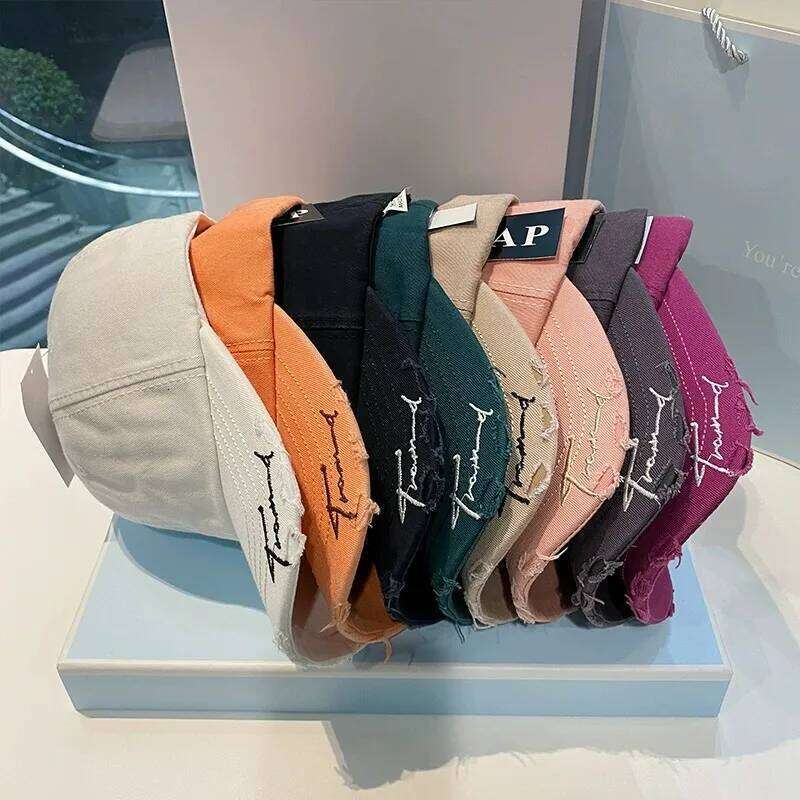 Vintage Washed Baseball Cap For big child's Ins Fashion Letter Embroidery Sun Hat Spring Summer Streetwear Hats for Men Y260304