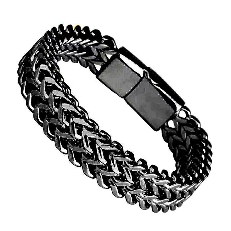 Luxury Brand Designer Jewelry Hot Selling Hip-hop Stainless Steel Men's Bracelet Simple Dominant Punk High-end Jewelry Men's Bracelet