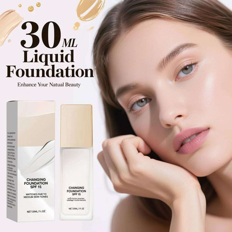 All-in-One Smart Foundation SPF 15 50ml - Lightweight Hydrating Formula with Hyaluronic Acid for Natural Glow & UV Protection. 26L0306