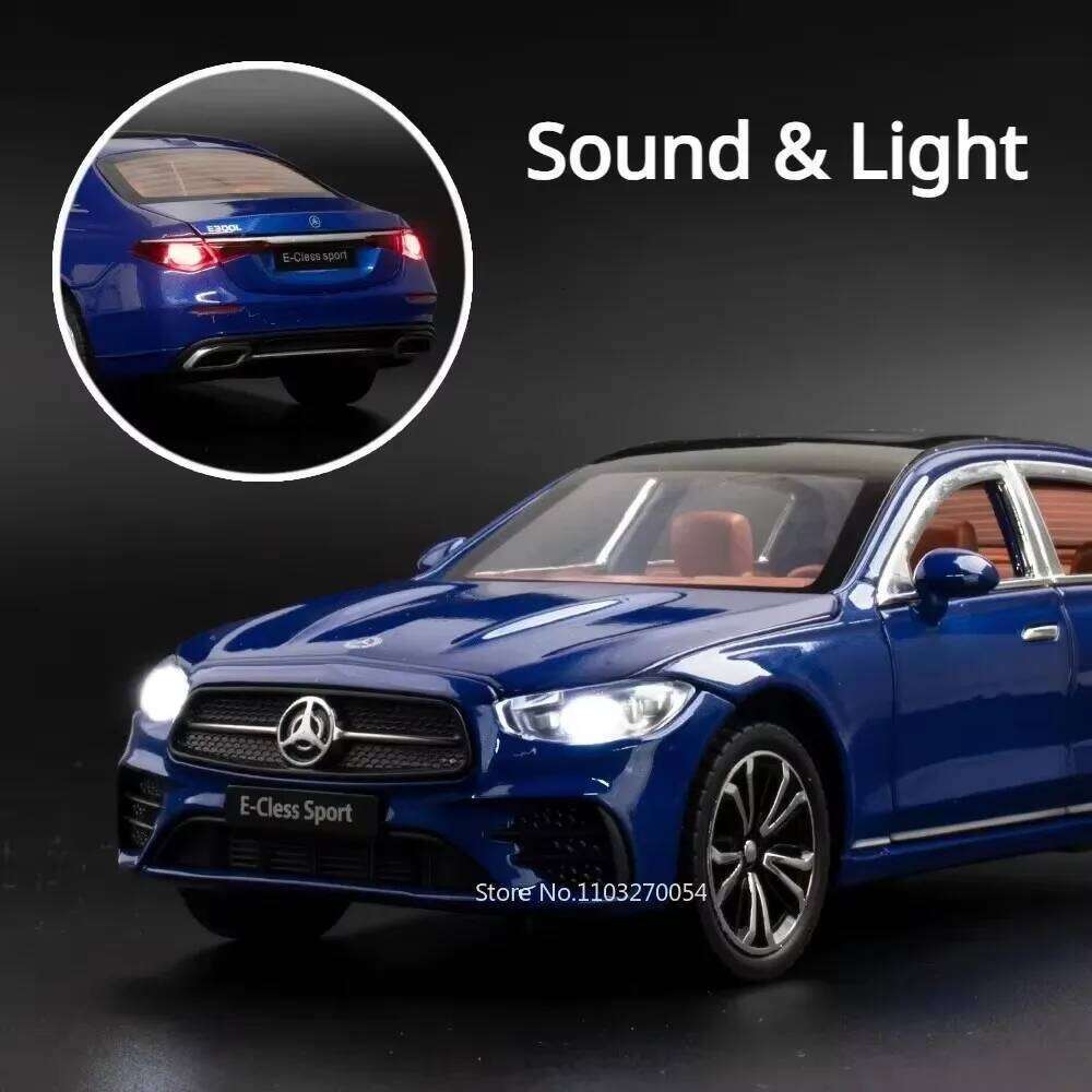 1:24 E-CLESS E300L Miniature Model W140 320 SEL Car Diecast Alloy Toys 6 Doors Opened Sound Light Pull Back Vehices Boy Birthday Z260306