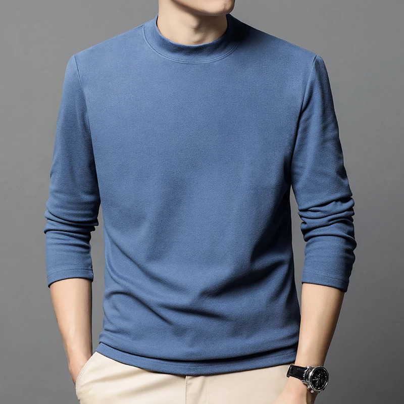 Top Quality Dralon Warm Bottom Shirt Selfheating Fashion Men TShirt Basic Turtleneck Autumn Long Sleeve Casual Tops 260302