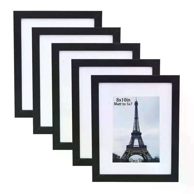 3pcs Black And White Wooden Photo Frame Poster Canvas Painting Desktop - Wall Or Tabletop Display Interior Decor H260306