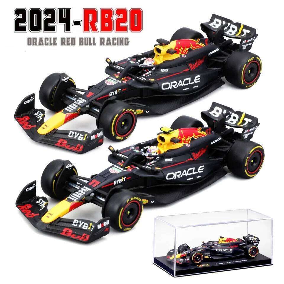 Bburago 1:43 F1 Red Bull Rb20 2024 Hardcover #1 Max Verstappen #11 Perez Alloy Formula 1 Racing Die-Cast Model Gift Z260306