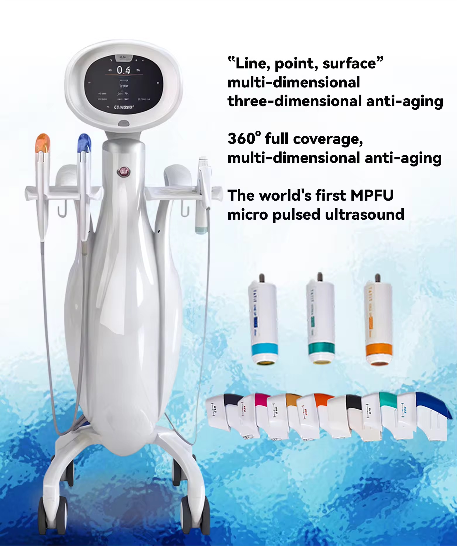 12d max himfu 7d 8d 9d mfu antiwrinkle 22d mfu rf mpt eyes neck face lifting body slimming 7dhifu machine with 3 handles