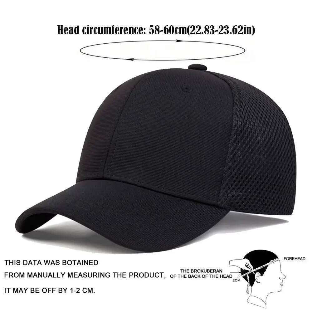 Fashion Casual Baseball Net Caps Rear Sealing Breathable Sunscreen Hat Adjustable elasticity Light Plate Hats Unisex Y260304