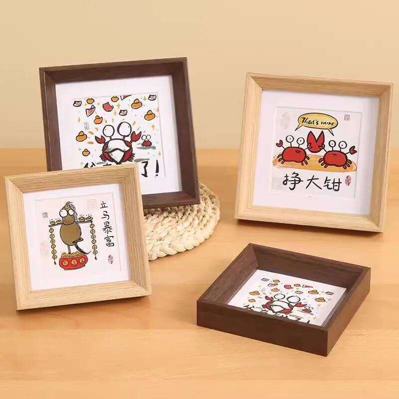 4/5/6 Inches Wooden Frame for Tabletop Display Wedding Baby Family Portraits Picture Frames Wall Photo Desktop Decor H260306