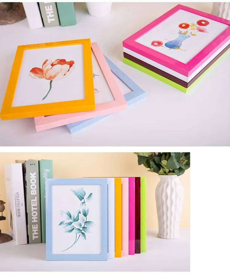 6inch Fashion Wooden Wall Photo Picture Frame Office Desktop Home Decor H260306