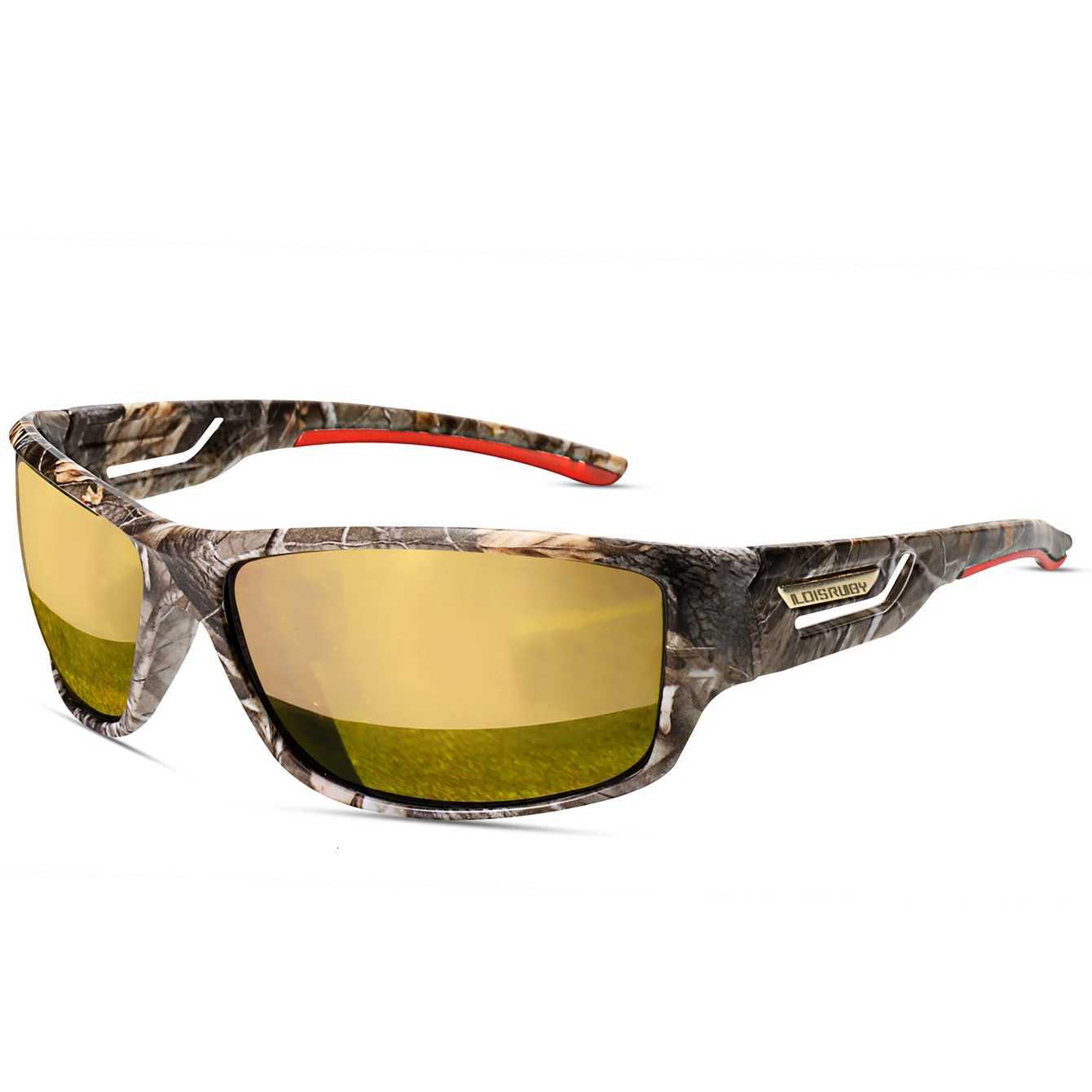 LOISRUBY Polarized Fishing Sunglasses Men Camouflage Driving Outdoor Sports Cycling Running Goggles UV400 Tackle Eyewear S260304