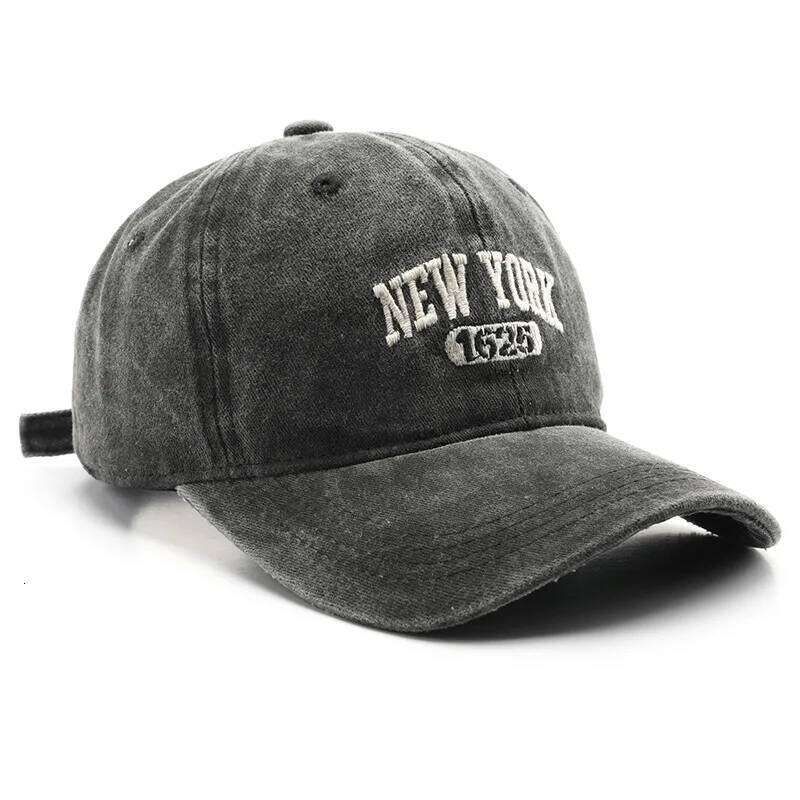 Retro NEW YORK Embroidery Snapback Hat for Men Women Vintage Washed Baseball Caps Spring Autumn Leisure Adjustable Soft Top Hats Y260304