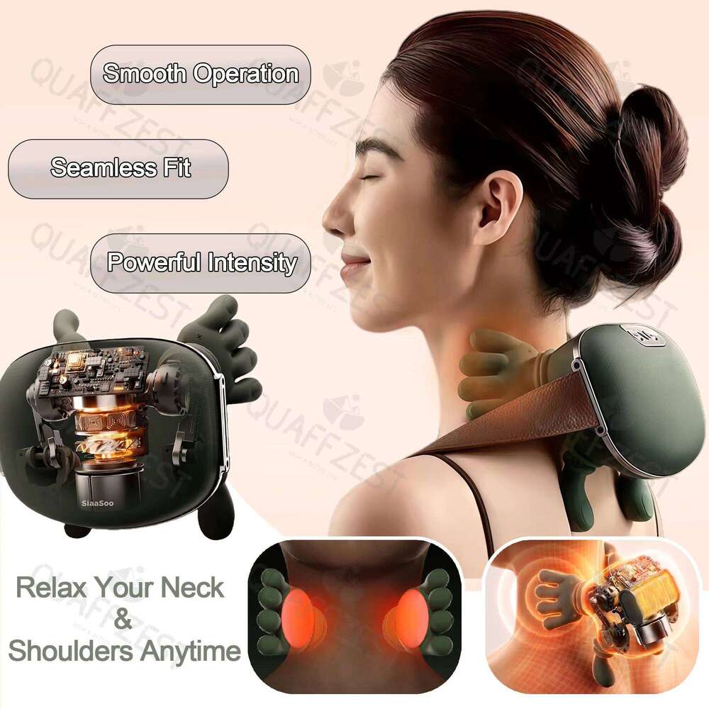 Bionic Finger Pressure Back and Shoulder Massager Electric Kneading Neck Deep Massage Muscle Relax 26Y0307