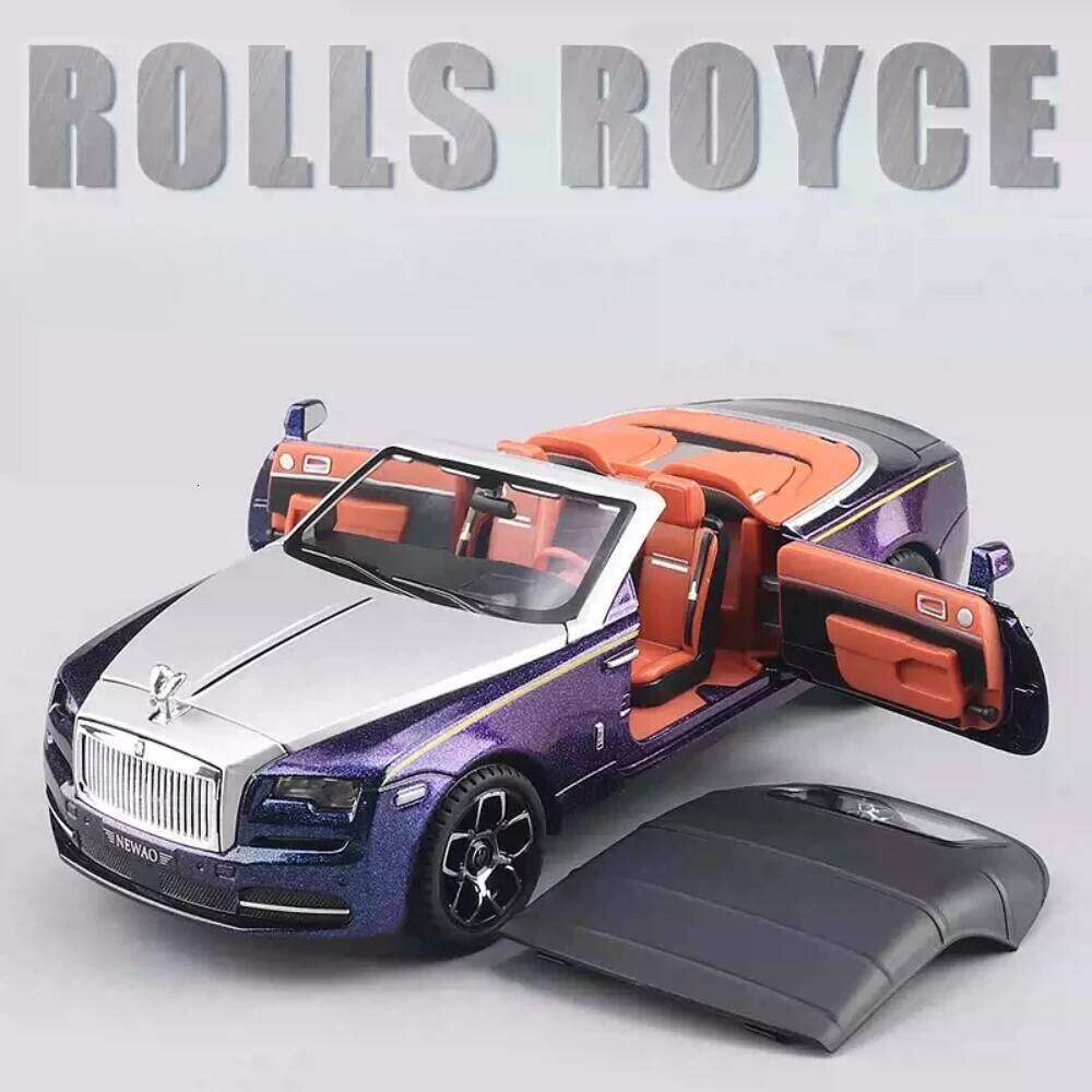 1:24 Rolls-Royce Dawn Spectre Car Toys Diecast Alloy Model Doors Opened Sound Light Pull Back Miniature Vehice Boy Birthday Gift Z260306