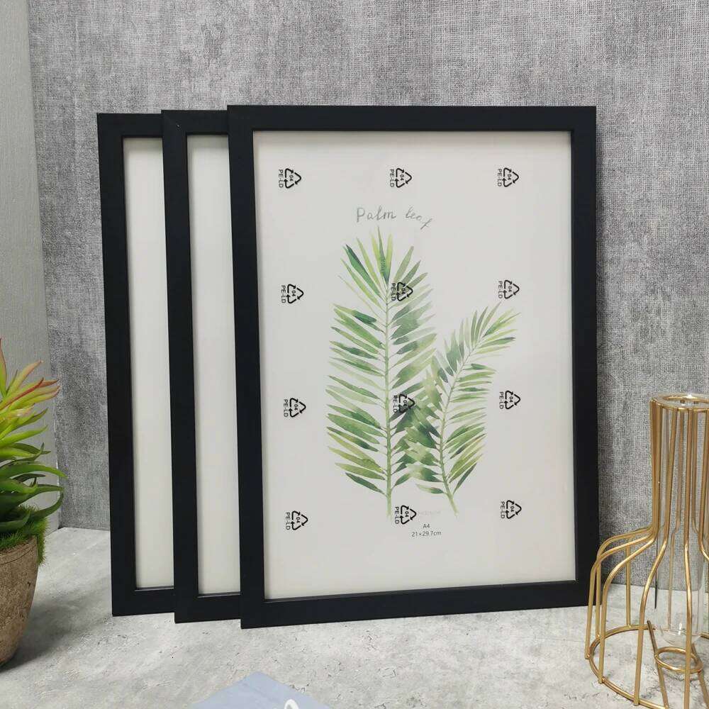 3Pcs/Set Wooden Wall Hanging 10X15 15X20 A4 Wood Picture Frame Stand For Pictures Photo Decor Commemorative Gift H260306