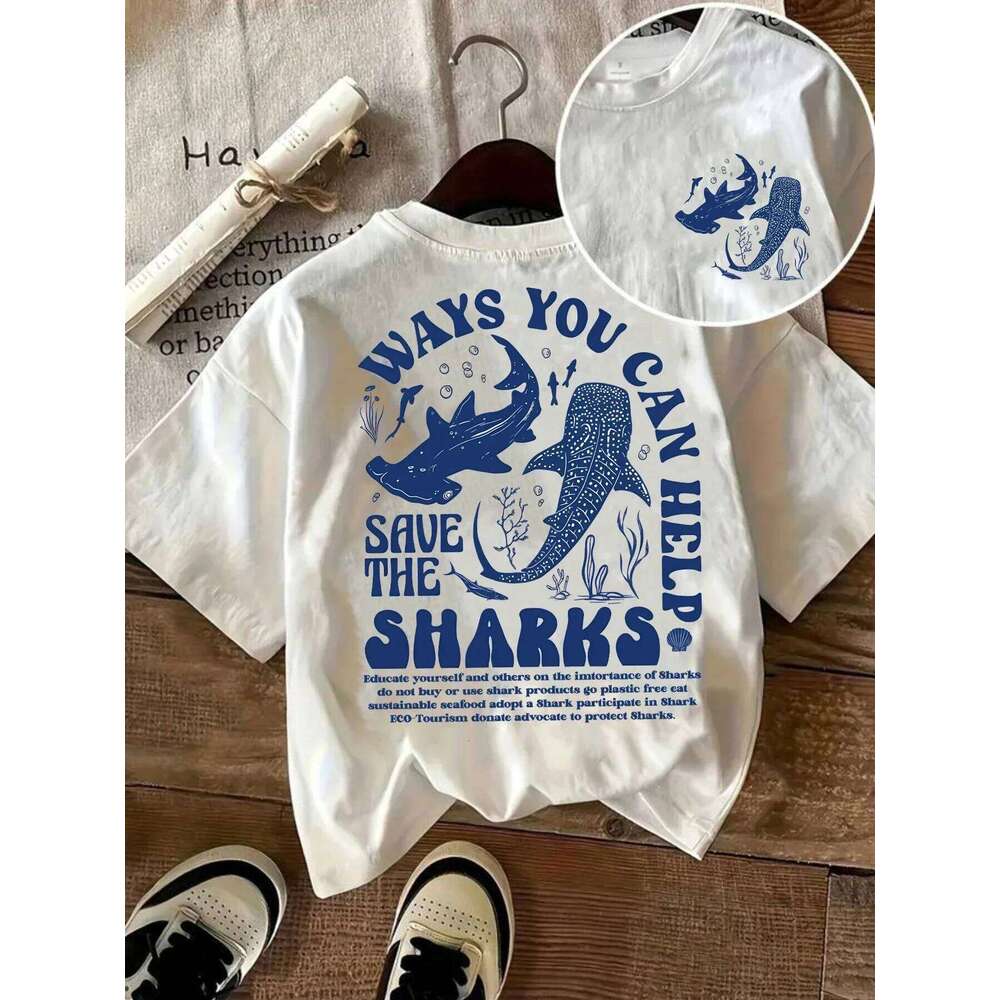 WAYS YOU CAN HELP Letter Pattern Round Neck Women Fashion Print Short Sleeve Shirt Female T-shirt XJ260306 XJ260306