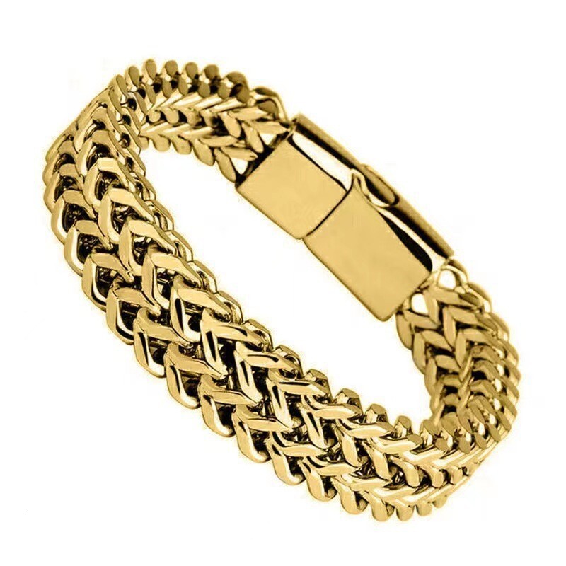 Luxury Brand Designer Jewelry Hot Selling Hip-hop Stainless Steel Men's Bracelet Simple Dominant Punk High-end Jewelry Men's Bracelet