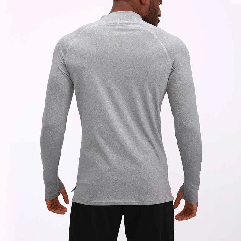 Mens Long Sleeve Fitness TShirt Quick Dry Breathable Sportswear Outdoor Running Basketball Elastic Sports Slim Tops Clothes 260302