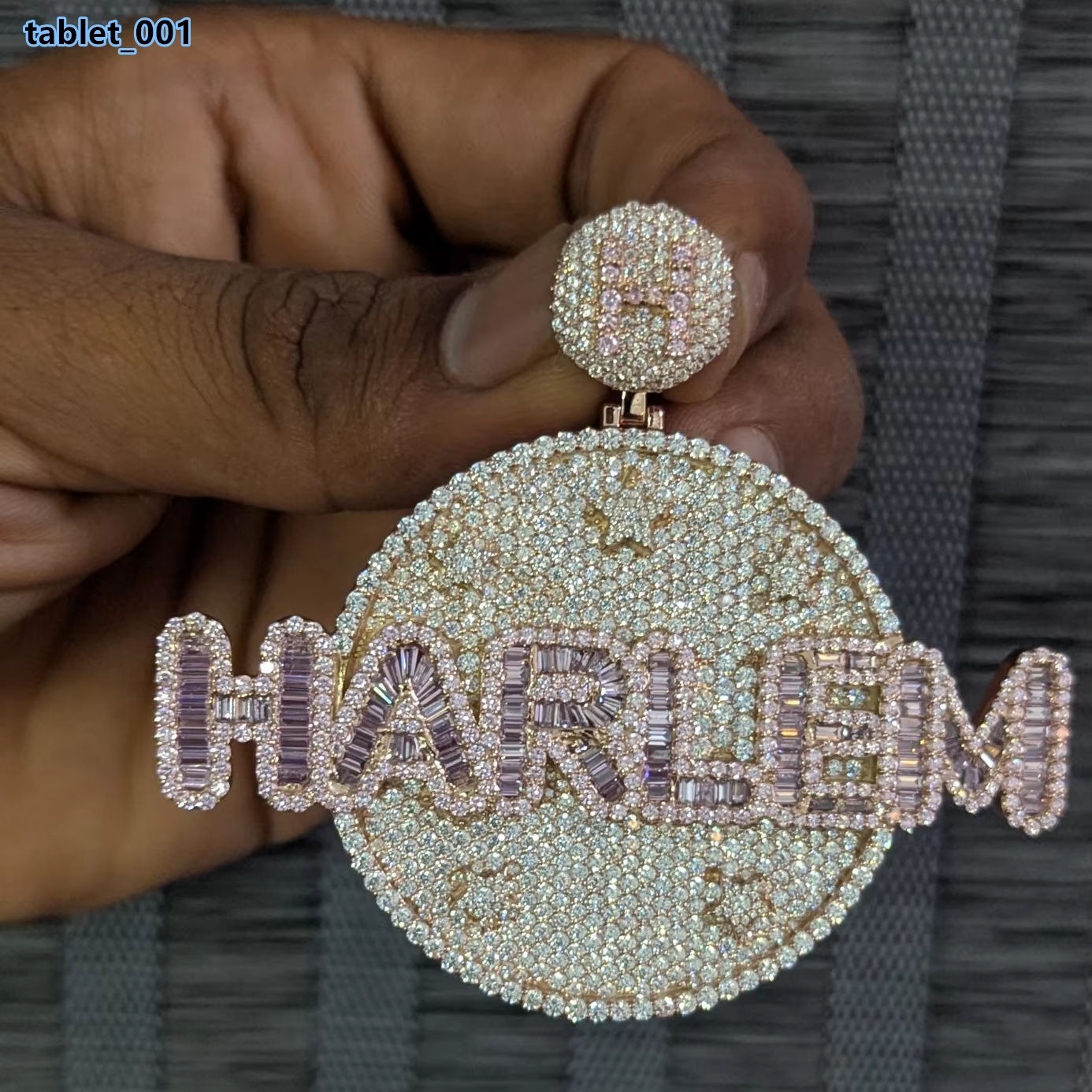 Iced-Out Moissanite Diamond Pendant VS Quality Hip Hop Style 18K Gold-Plated Luxury Necklace Charm for Wholesale Custom Orders