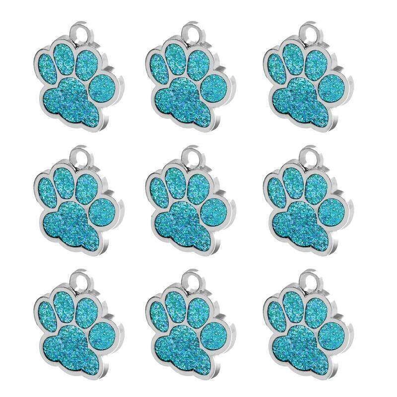 Wholesale 100 Pcs Paw Dog Id Tag Nameplate Engraved Custom Personalized Cat Keyrings Collar Plate Pet Shop Bamubi