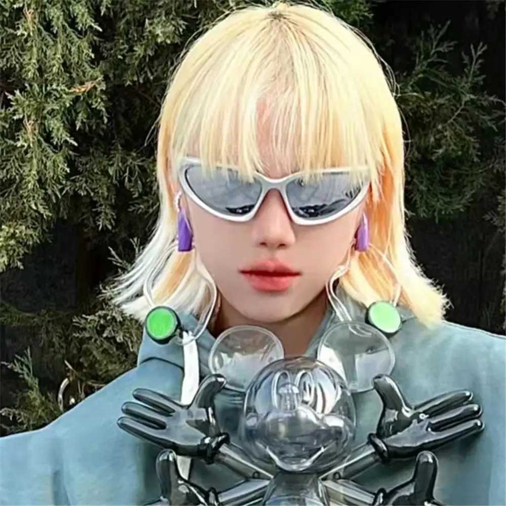 Cool Y2K Cycling Sunglasses Millennium UV Protection Sports Shades Outdoor Futuristic Sun Glasses for Women Men S260304