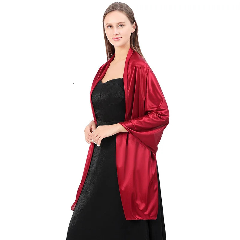 Elegant Silky Evening Dresses Shawls for Women Wedding Party Shawl Bride Bridesmaid Boleros Shrugs Banquet Capes Wraps 260302