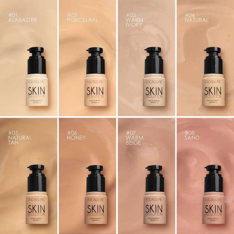 FOCALLURE Face Liquid Oil Control Moisturizer Full Coverage Concealer Matte Primer Base Cream Foundation Makeup 26L0306