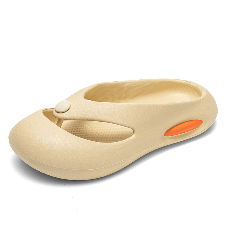 Baotou Men's Flip-flops Outdoor Thick Sole Couple Soft Sole Toe Post Sandals Simple Anti-collision Anti-slip Korean Style Beach Sandals