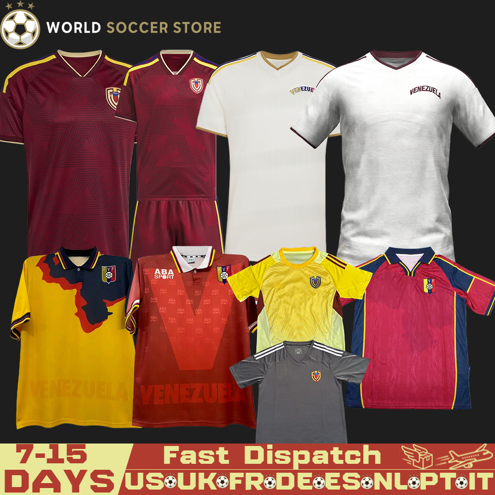 2026 World Cup Venezuela National Football Team Jerseys 3XL 4XL Telasco Segovia Jon Aramburu Nahuel Ferraresi Home Away Player Customization Retro 1998 2000 GK 06 11