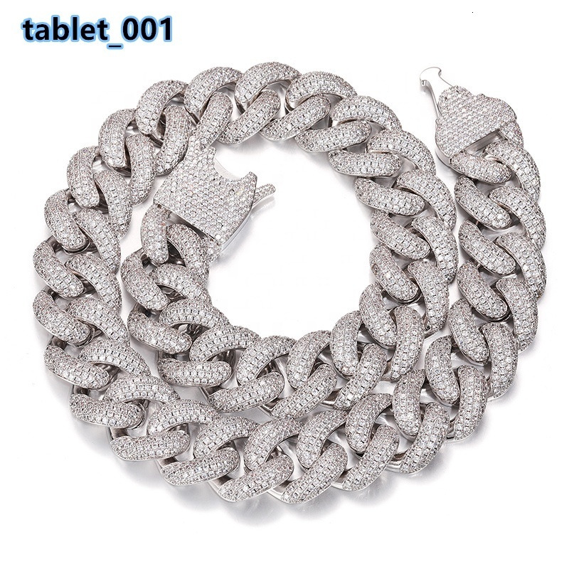 New Design Fine Jewelry Hip Hop Iced Out Moissanite/Zircon Cuban Link Chain Necklaces