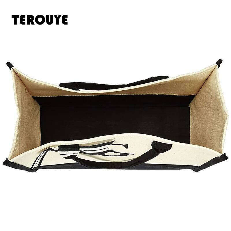 Tote Fashion Canvas Totes Letters Flower Portable Shoulder Shopping Casual Beach Bag Large Capacity Handbag Wholesale TEROUYE