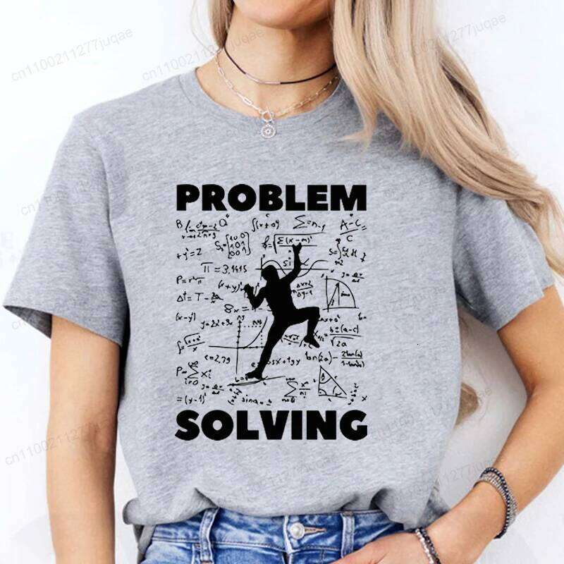 Print Sports Fashion Casual Short Sleeve T-shirt Problem Solving Math. Rock Climbing Graphic Tshirts Women Clothes T Shirt XJ260306 XJ260306