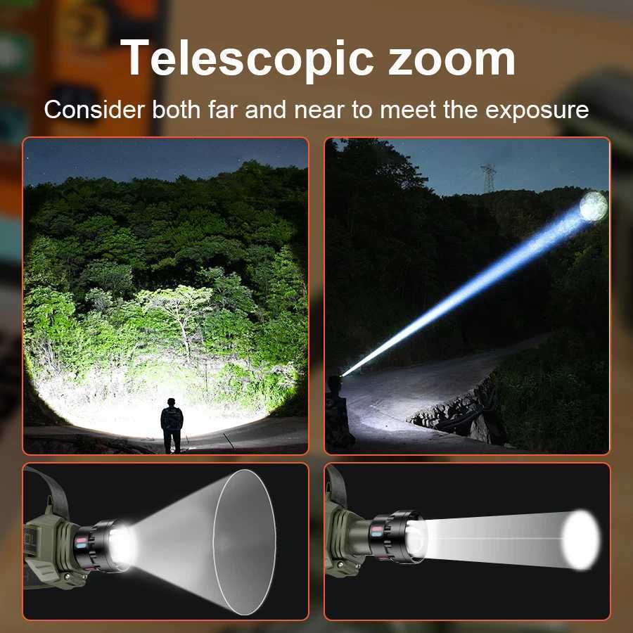 39000000LM Most Powerful LED Headlight Strong Light 3500M Head Torch Rechargeable Head Flashlight Outdoor Fishing Camping Lanter H260307