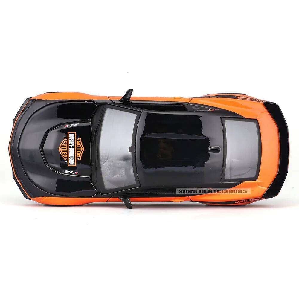 Maisto 1:24 Harley joint venture 2017 Chevrolet Camaro ZL11967 Ford Mustang GT Alloy car model decoration collection toys gifts Z260306
