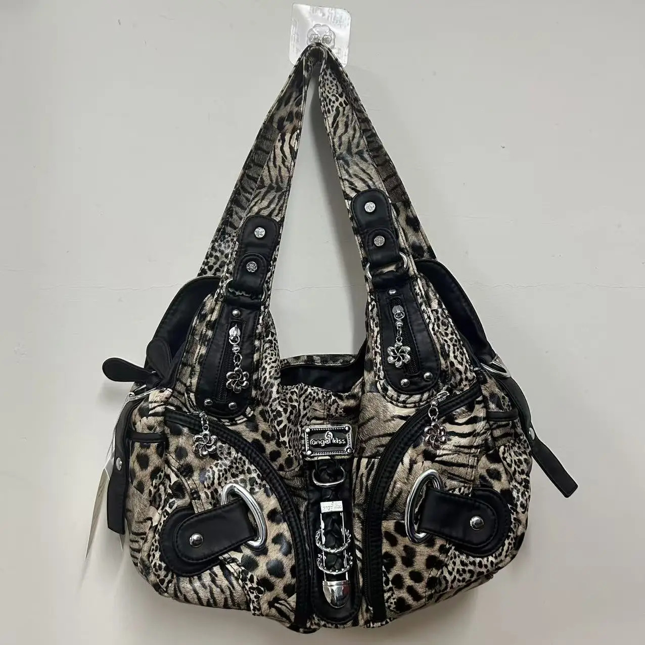 Women Handbags Leopard Bag Top-handle Handbag Fashion Satchel Dumpling Pack Shoulder Bag Tote Bag Hobos Large Purse 260303