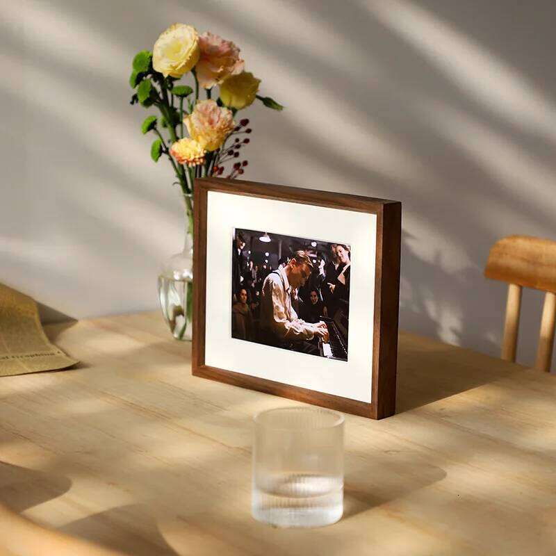 Walnut Picture American Joinery Photo Frame, Solid Wood Desktop Frame Durable Display Home Decor H260306
