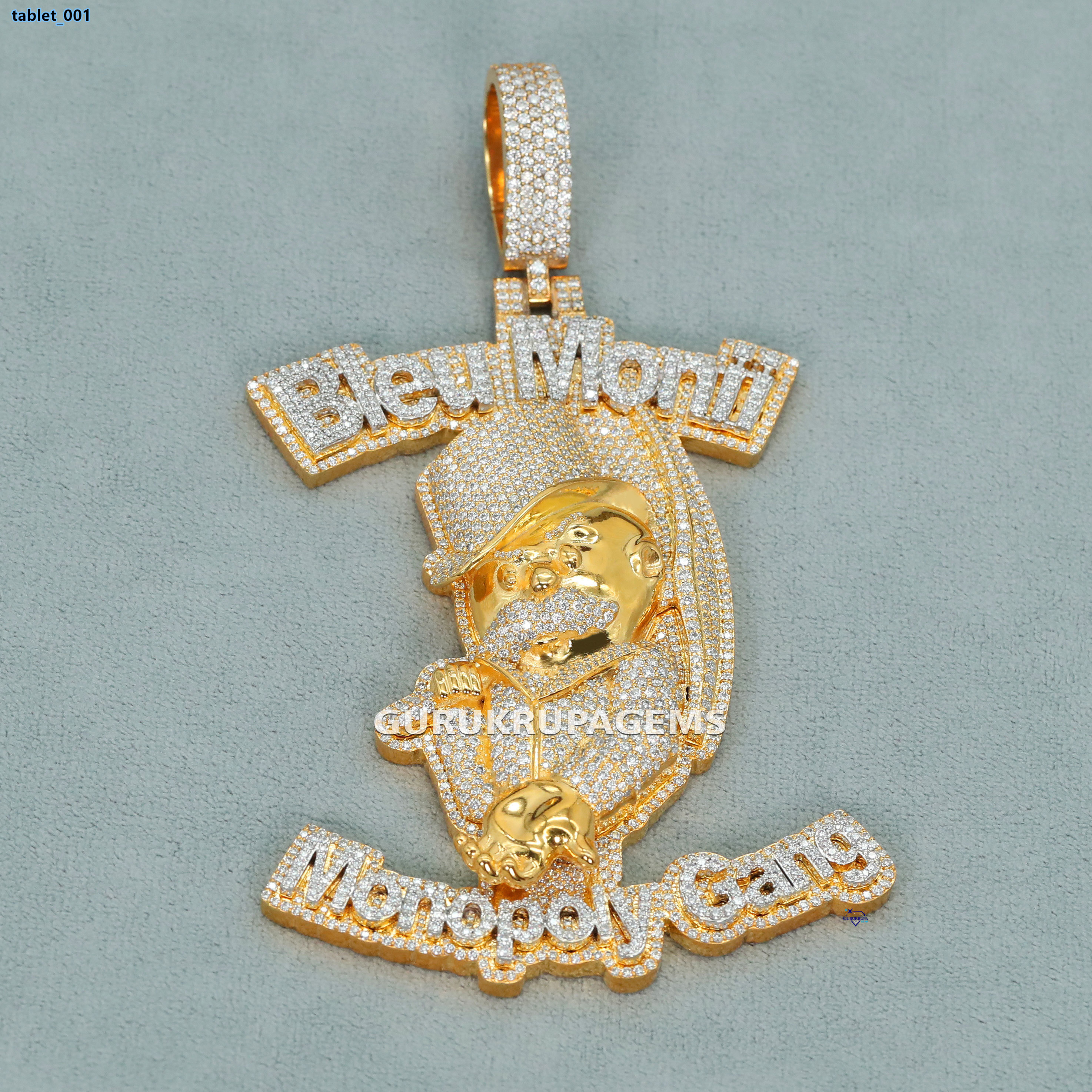 Custom Hip Hop Jewelry in 925 Sterling Silver Moissanite Diamond Pendants for Mens With VVS Clarity for Any Occasion