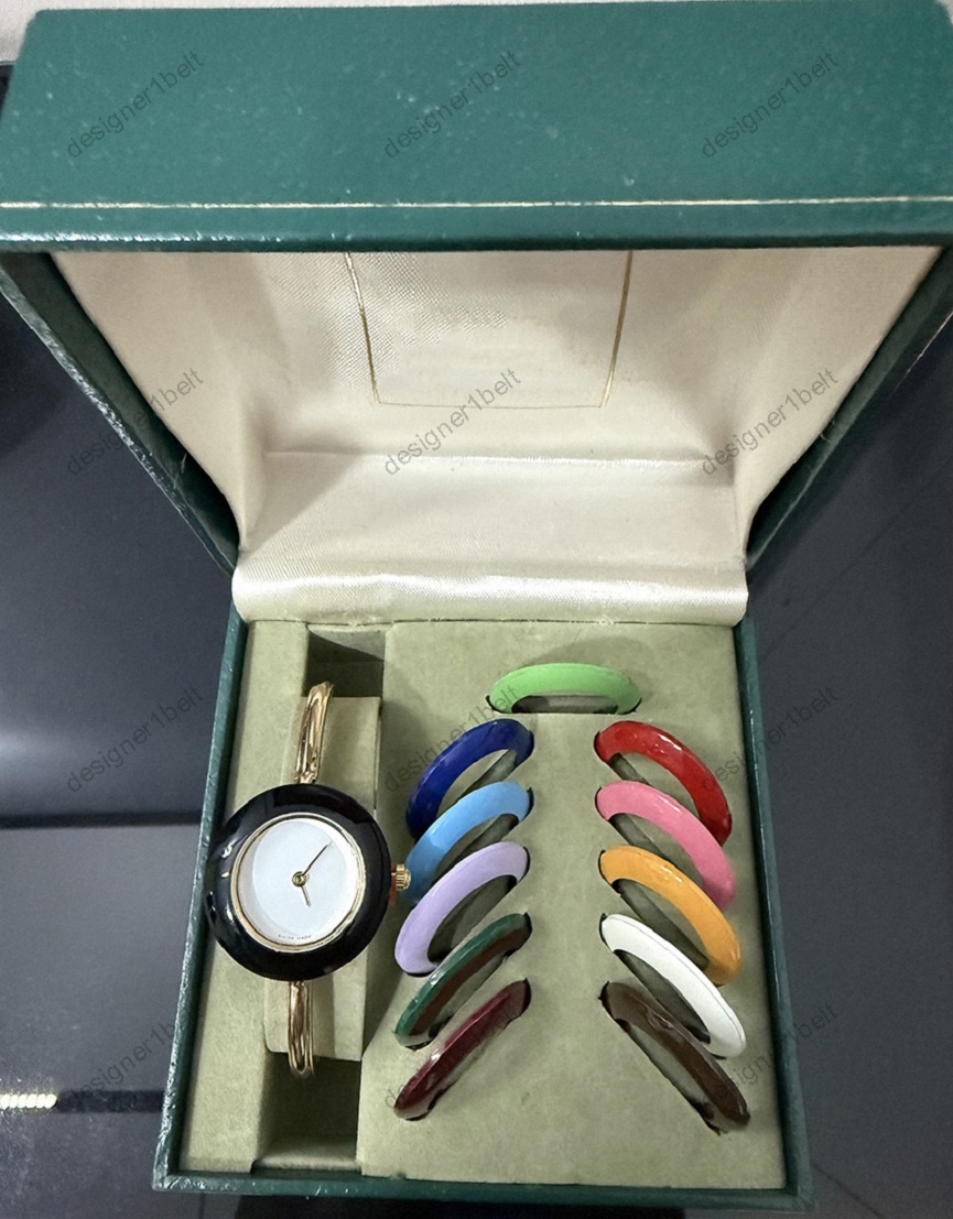 Vintage Round Watch Designer Womens Gold Plated Watches High Quality Women 12 Colorful Bezel Classic Elegant Wrist Watch Wedding Montre De Luxe XY&Z