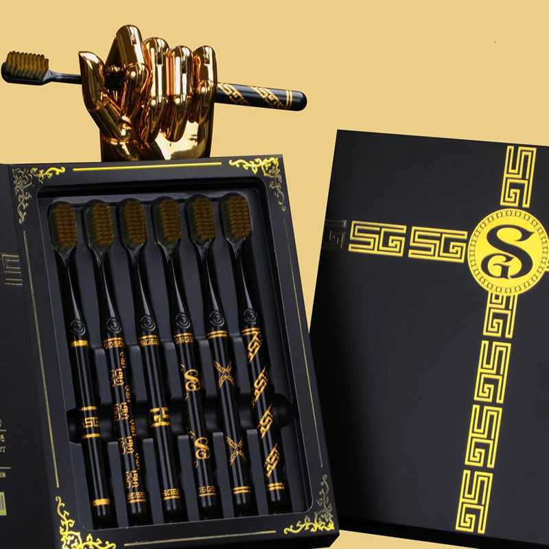 Toothbrush for couples special family toothbrush thin silk soft hair high-grade luxury wide head travel gift boxT260307