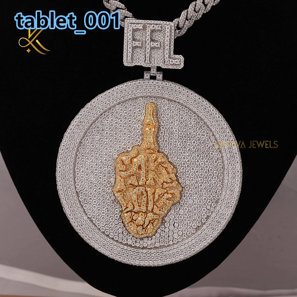 Trendy Custom Moissanite Diamond Pendant Crafted With Unique Hip Hop Design Elegant Statement Jewelry For Fashion Forward